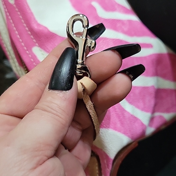 Dooney & Bourke Pink Zebra Handbag - Picture 9 of 12